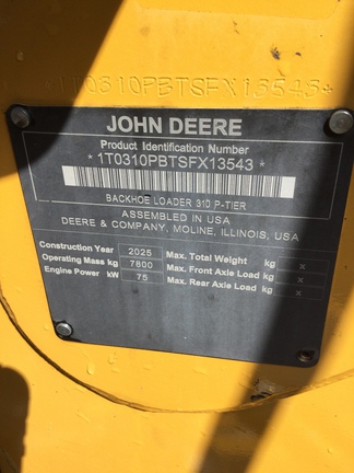 2025 John Deere 310 P