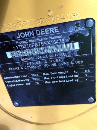 2025 John Deere 310 P