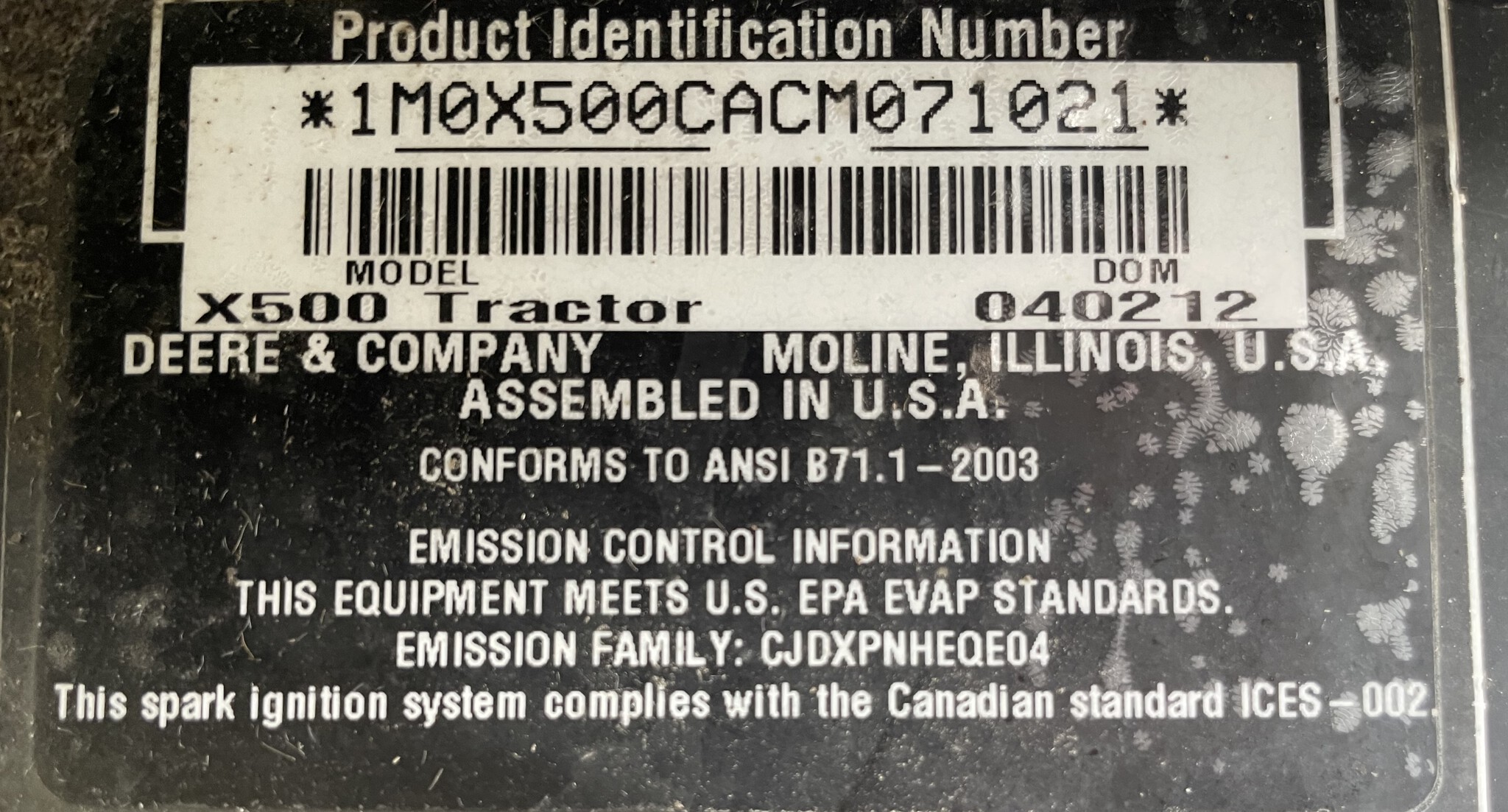 2012 John Deere X500 Image 11