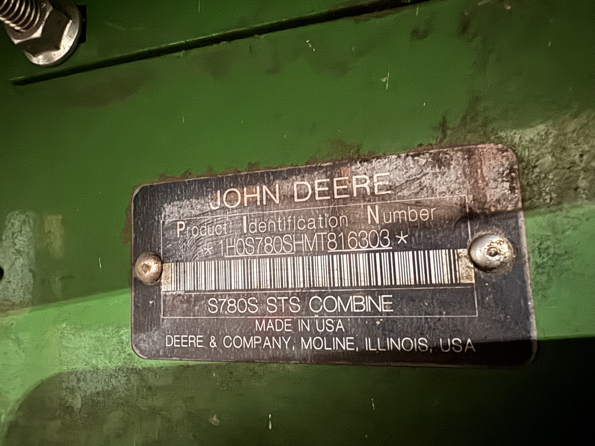  2021 John Deere S780 at Heritage Tractor in Galesburg, IL
