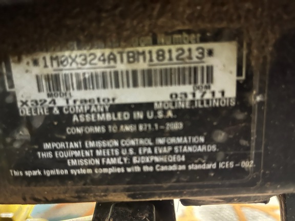 2011 John Deere X324 - Photo3