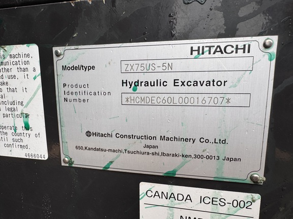 2018 Hitachi ZX75US-5