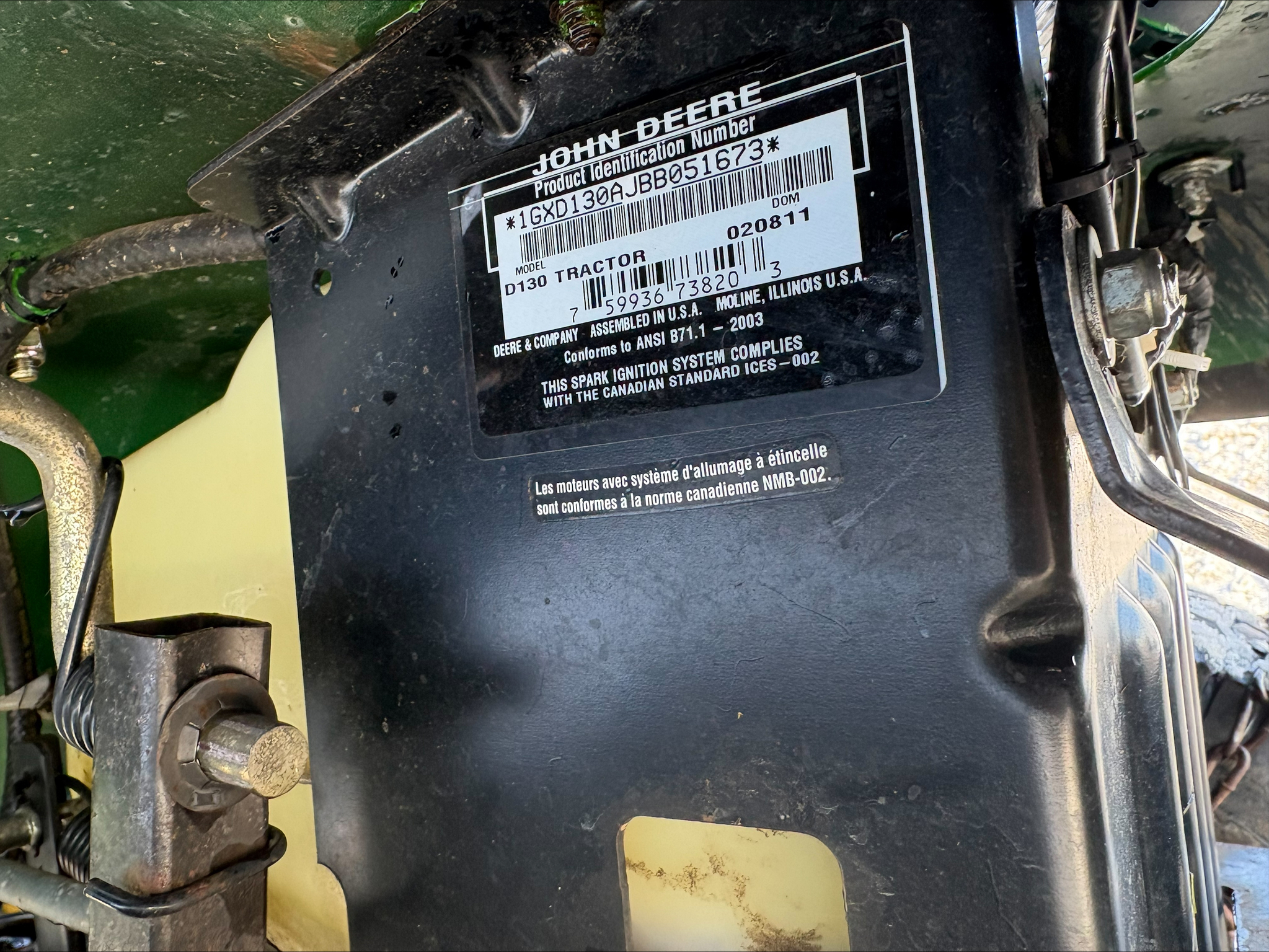 2011 John Deere D130 Image 7