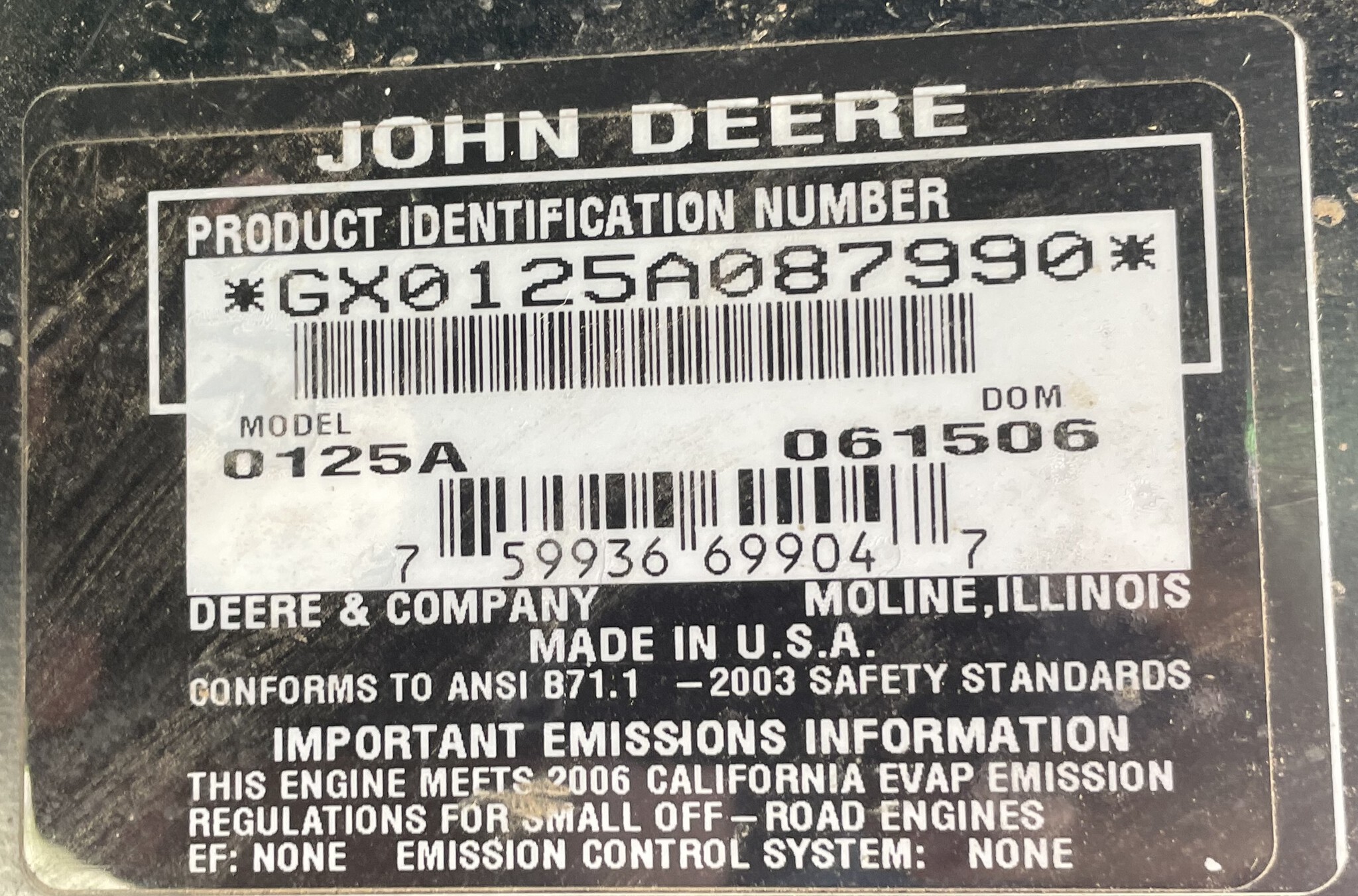 2007 John Deere 125 Image 8