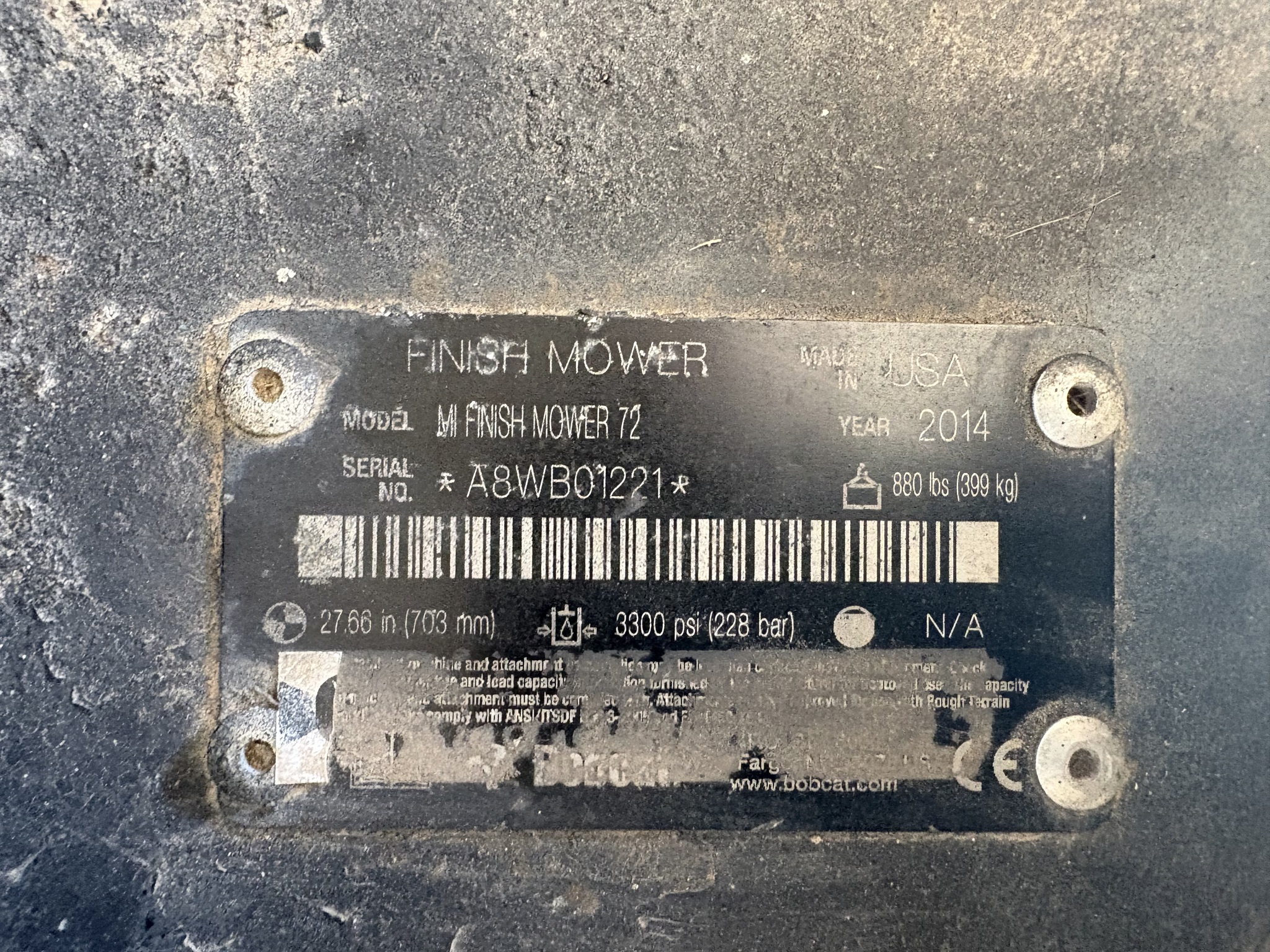  2014 Bobcat MI 72" Finish Mower at Heritage Tractor in Geneseo, IL
