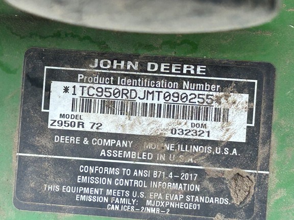 2021 John Deere Z950R (5th thumbnail)