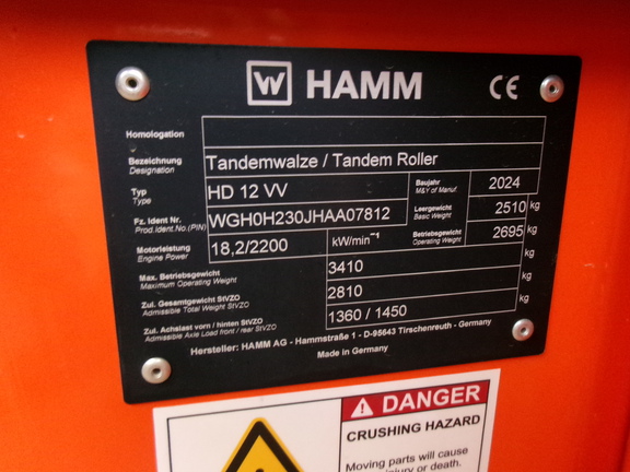 2024 Hamm HD12VV