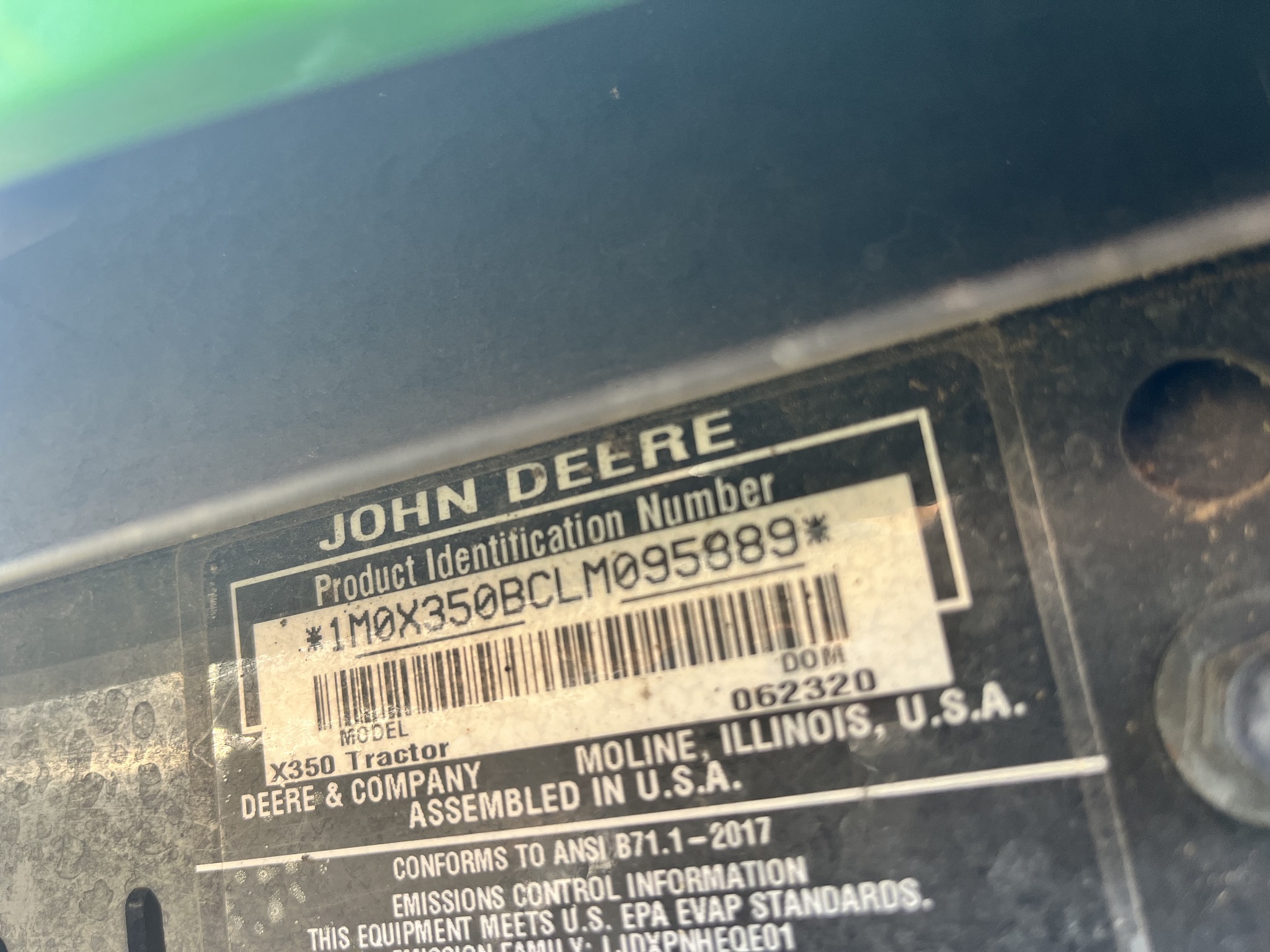 2020 John Deere X350 Image 5