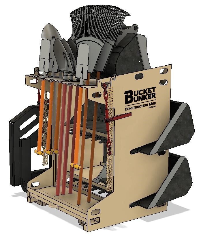 2025 Construction Attachments Bucket Bunker For Mini Skid Steer 300300 Image 2