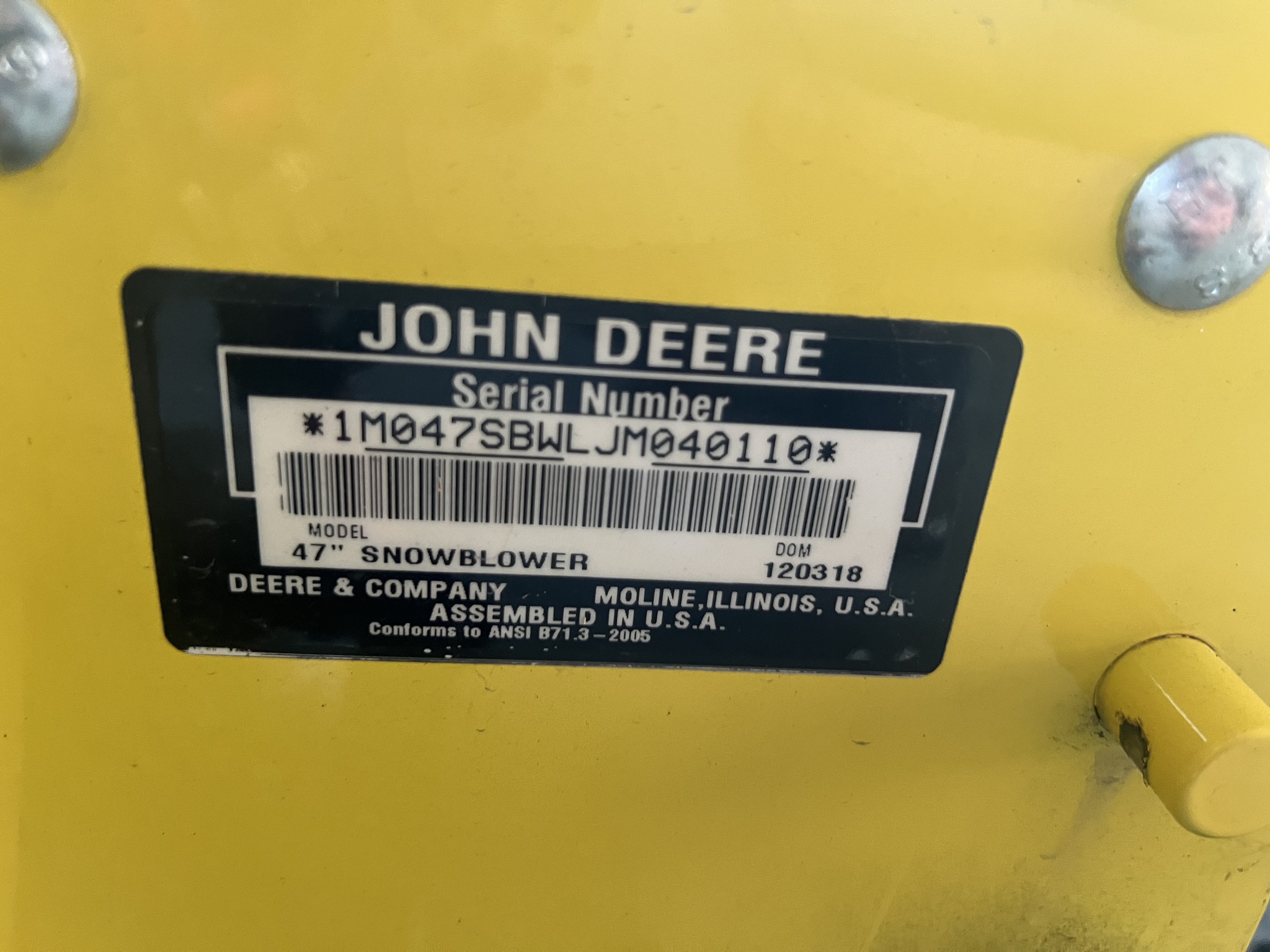 2018 John Deere SB47 Image 5