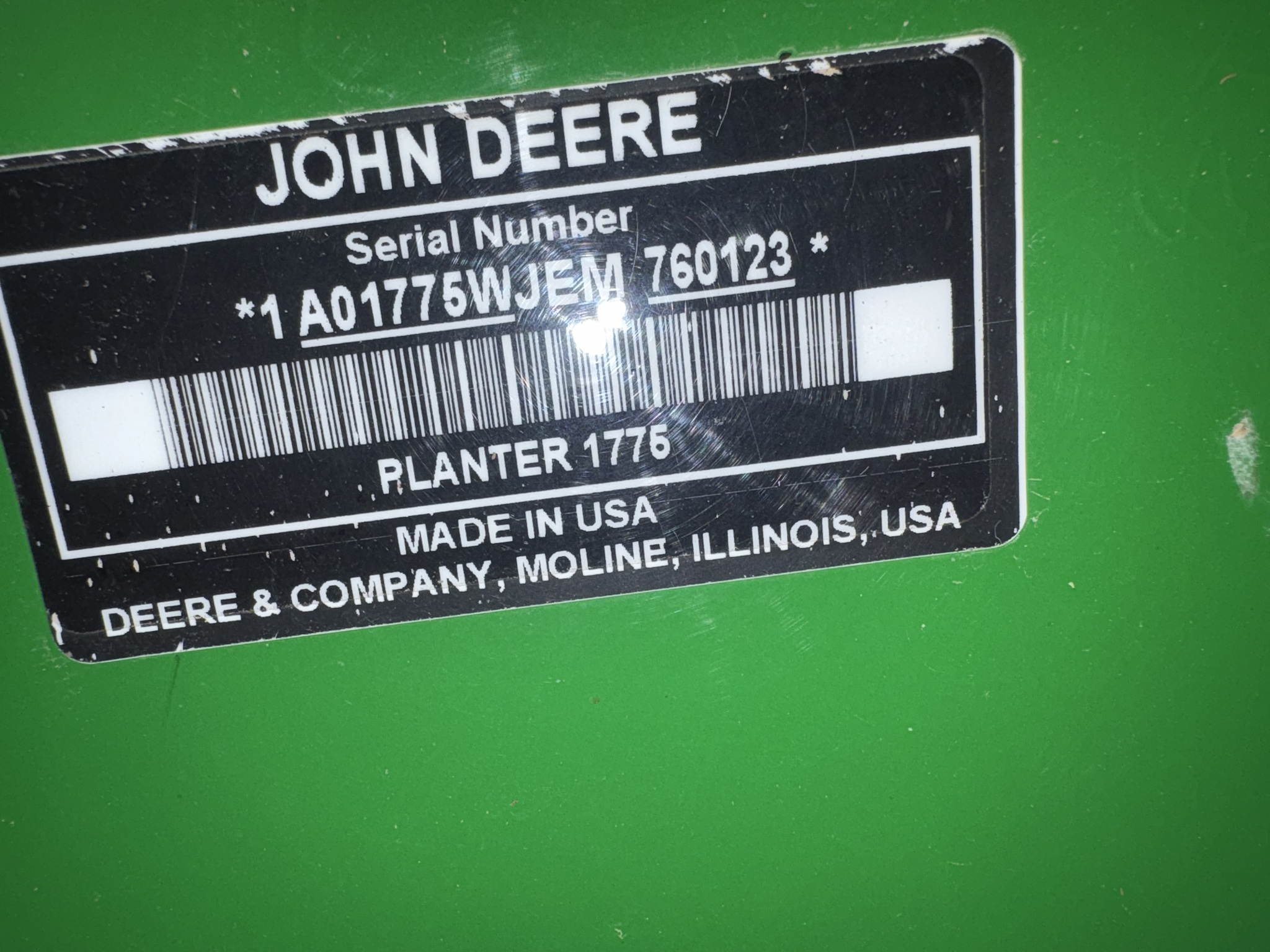 2015 John Deere 1775NT Image 3