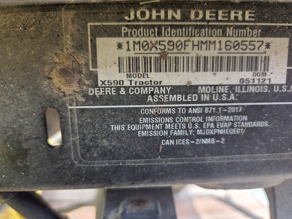 Photo of 2021 John Deere X590
