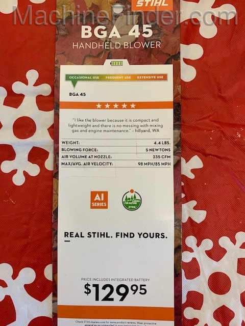 2020 Stihl BGA45 Image 2