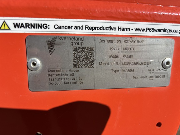 2023 Kubota RA2584 (6th thumbnail)