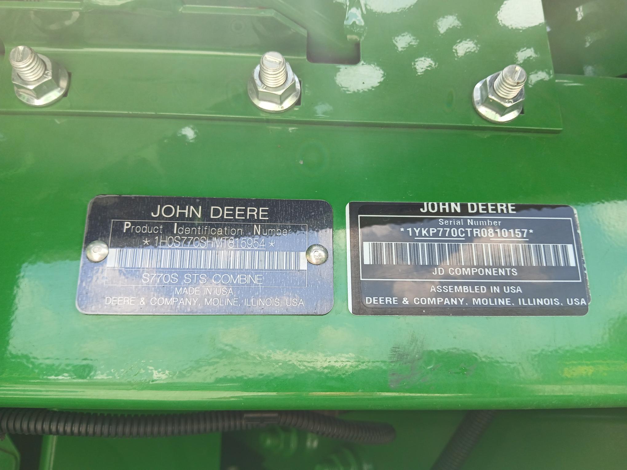 2021 John Deere S770 Image 21