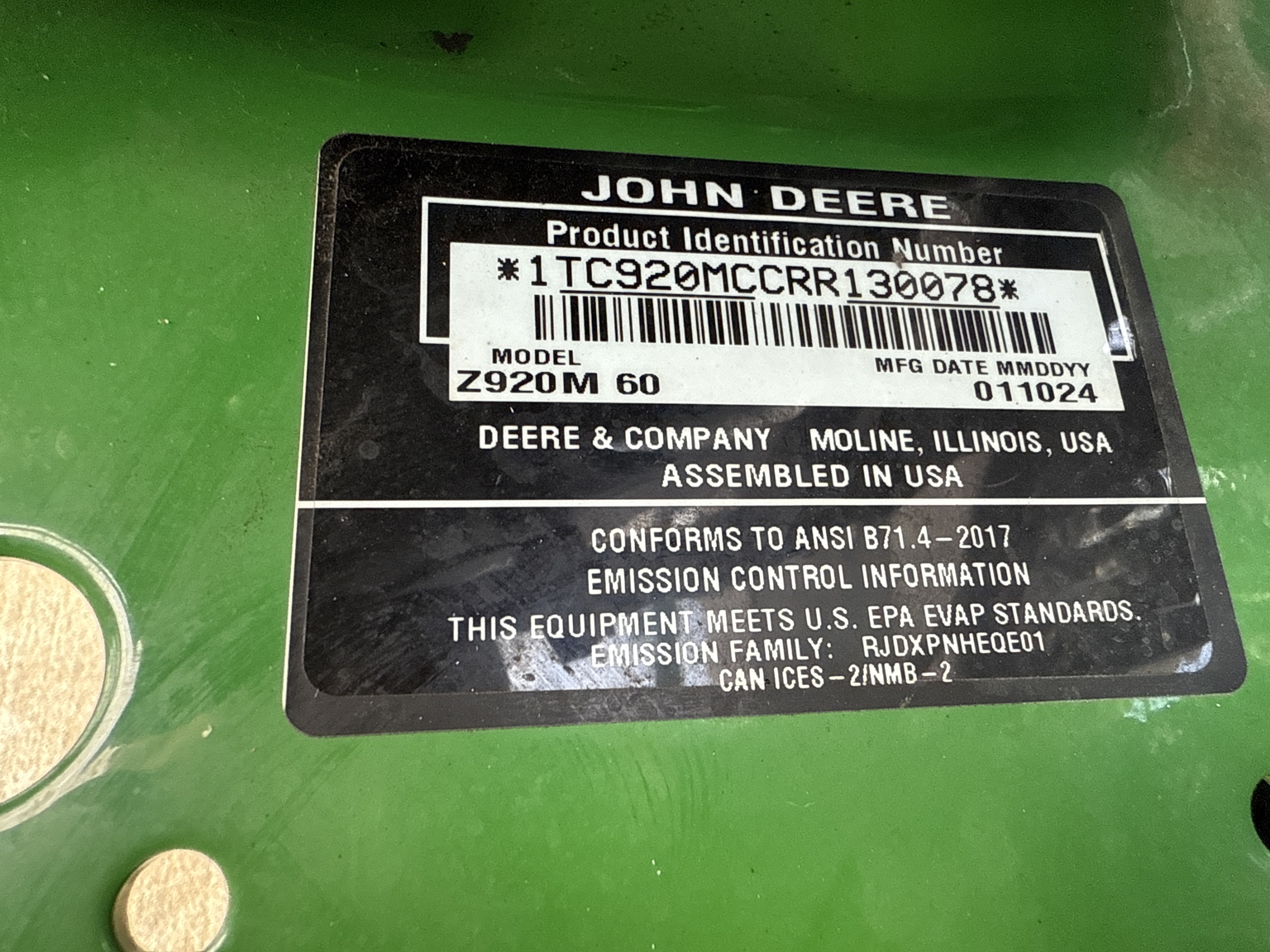 2024 John Deere Z920M Image 23