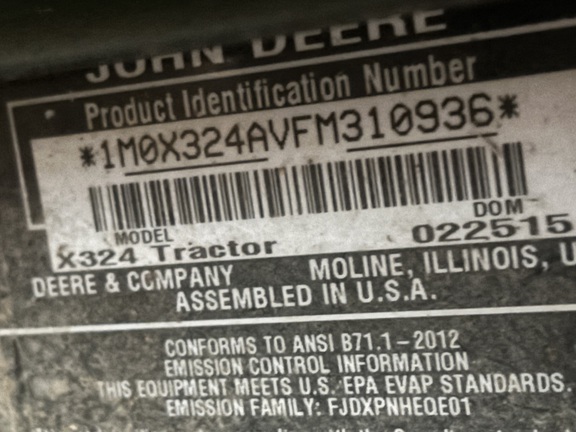 2015 John Deere X324 - Photo7