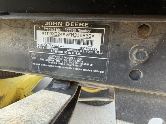 2015 John Deere X324 - Photo20