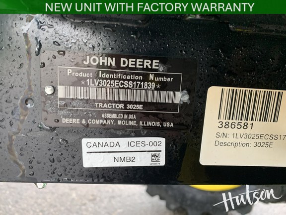 Photo of 2025 John Deere 3025E