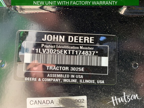 Photo of 2026 John Deere 3025E