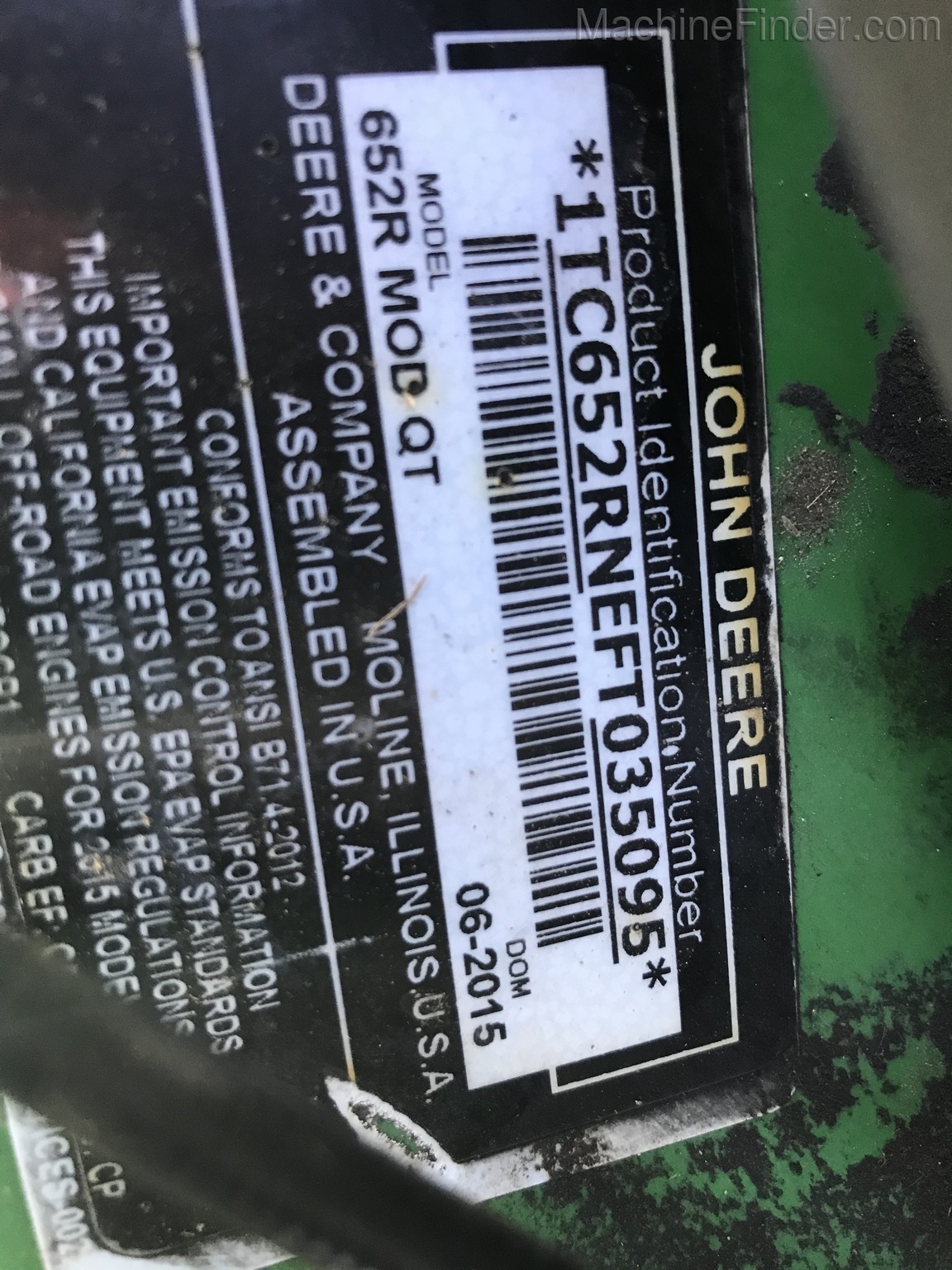 2015 John Deere 652R Image 9