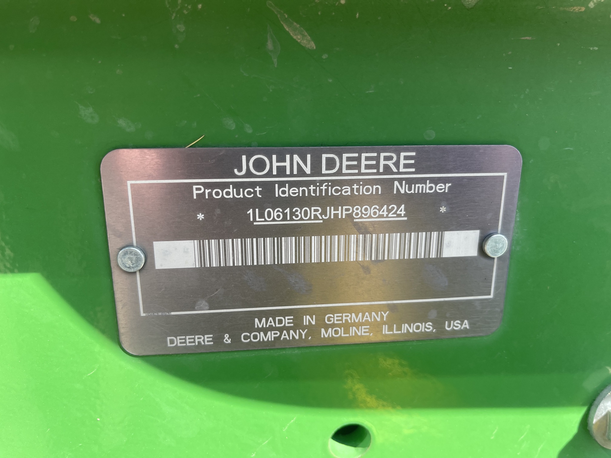  2017 John Deere 6130R at Heritage Tractor in Brimfield, IL