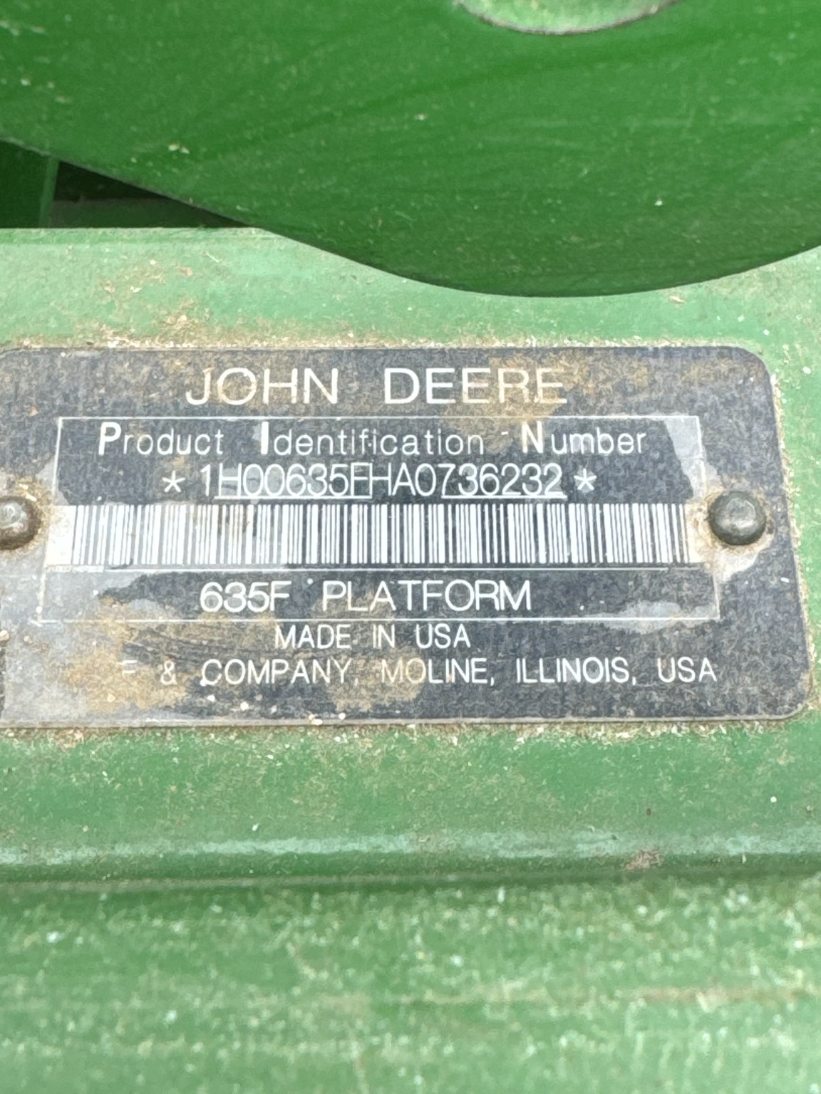 2010 John Deere 635F Image 4