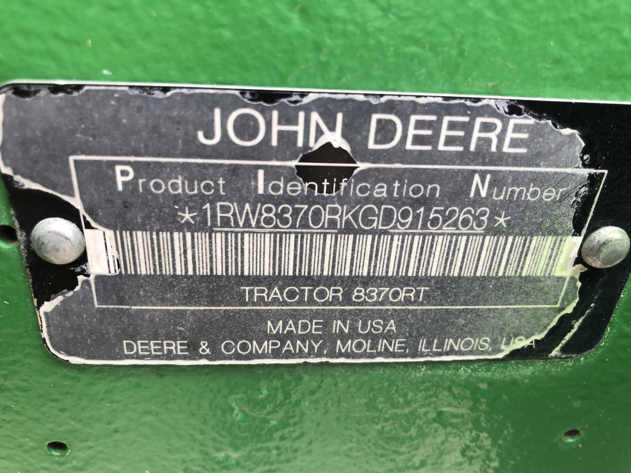2016 John Deere 8370RT Image 15