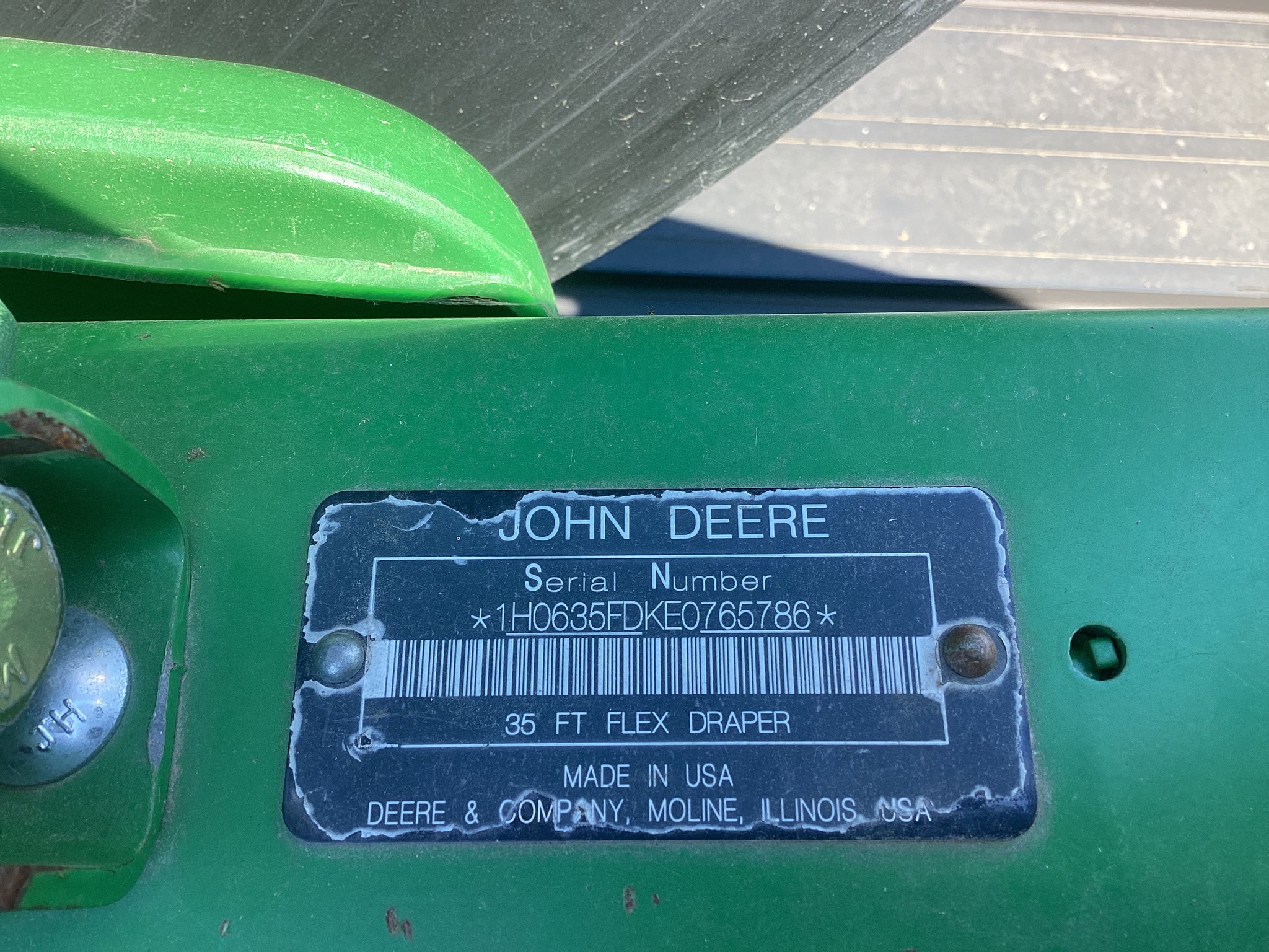 2014 John Deere 635FD Image 8