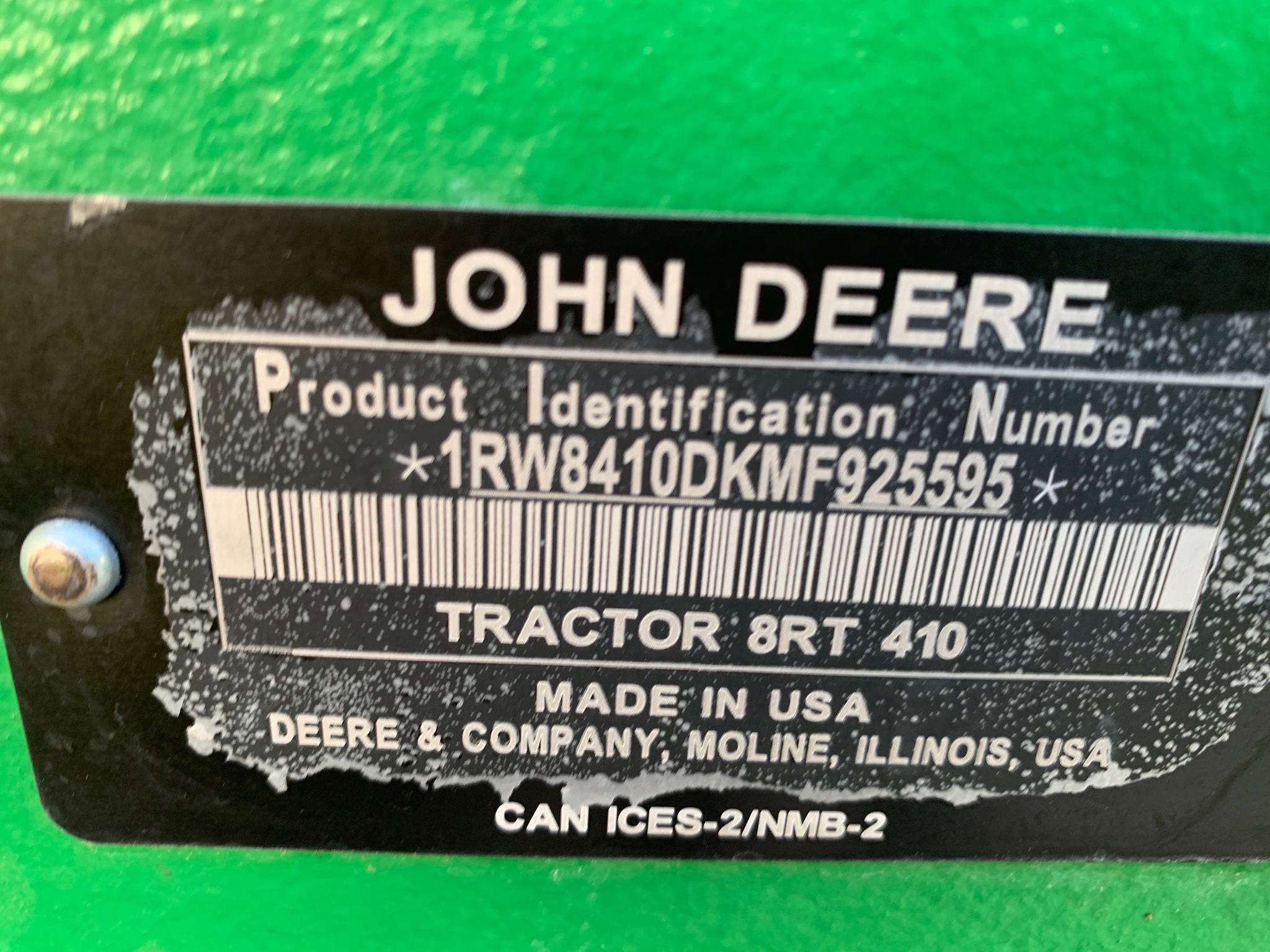  2021 John Deere 8RT 410 at Heritage Tractor in Lamar, MO