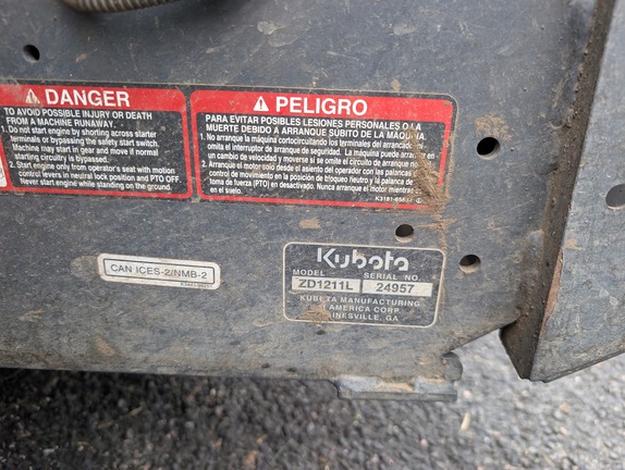 2018 Kubota ZD1211 - Photo2