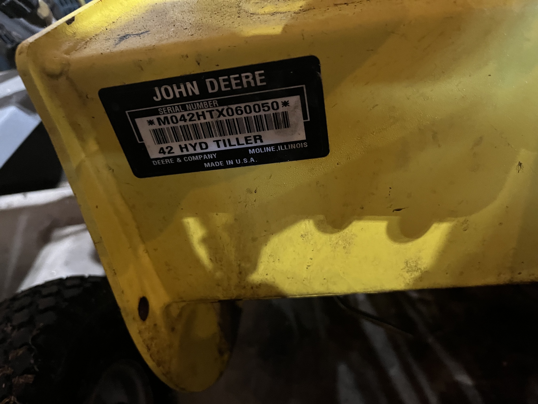John Deere 42 HYD TILLER (X700) Image 2