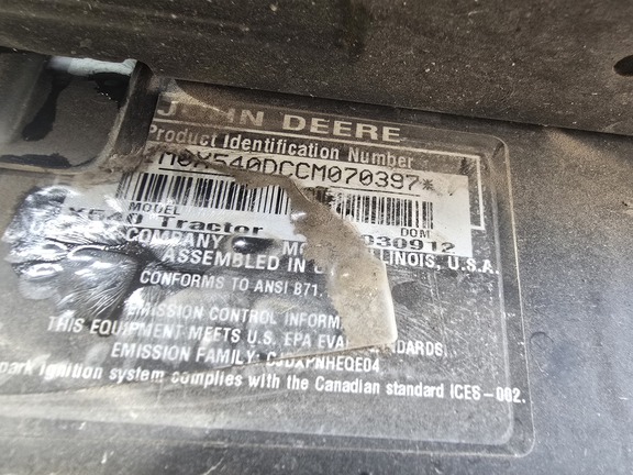 2012 John Deere X540 - Photo2