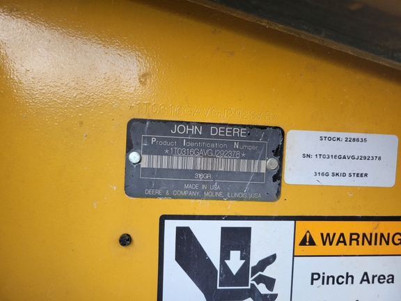 2016 John Deere 316GR