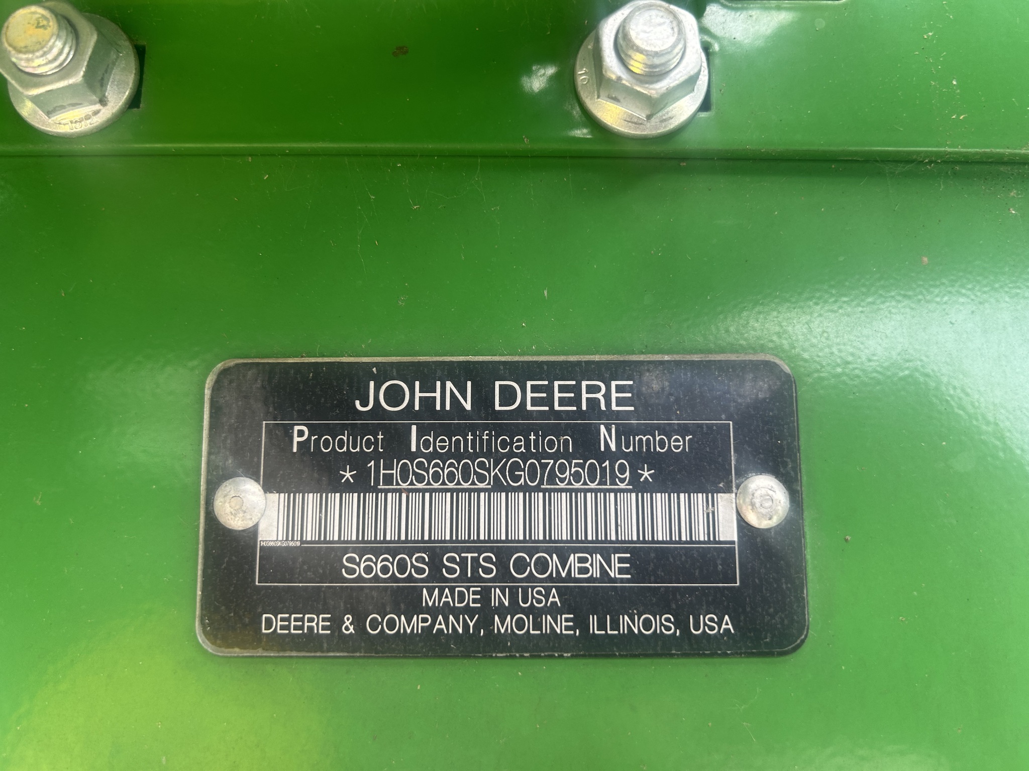 2017 John Deere S660 Image 3