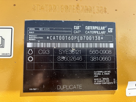 2020 Caterpillar 160AWD
