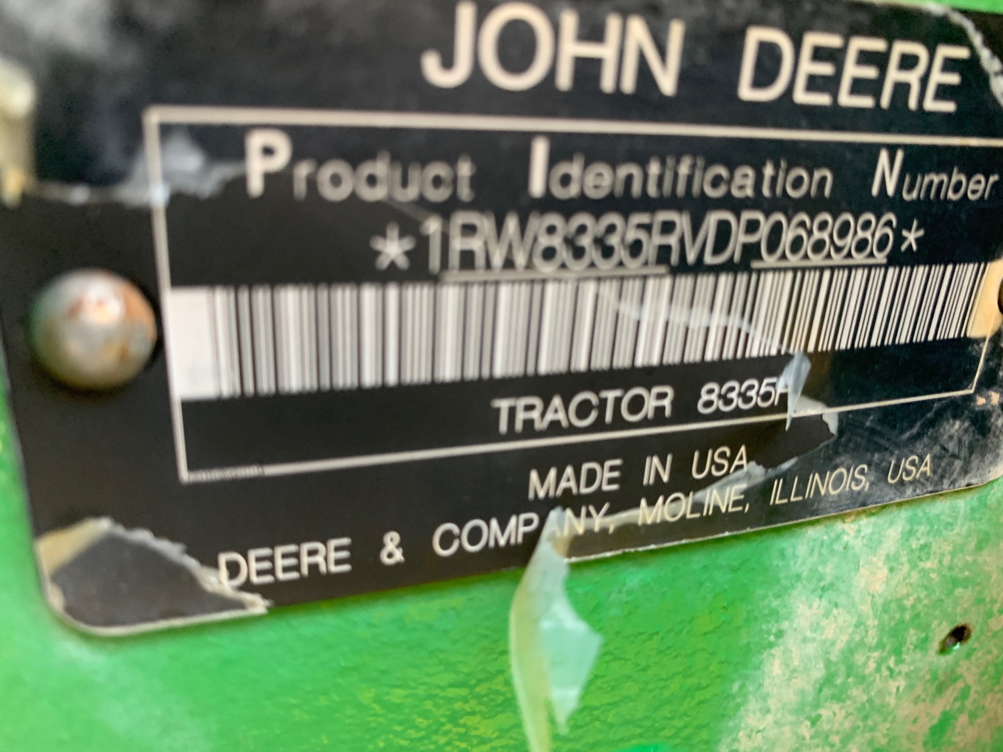  2013 John Deere 8335R at Heritage Tractor in Lamar, MO