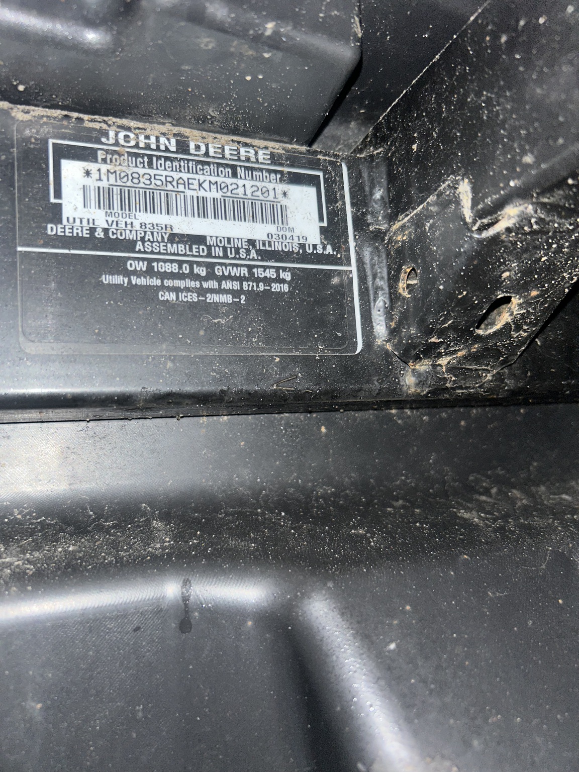2019 John Deere XUV 835R Image 16