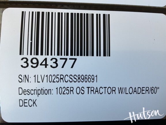 Photo of 2025 John Deere 1025R