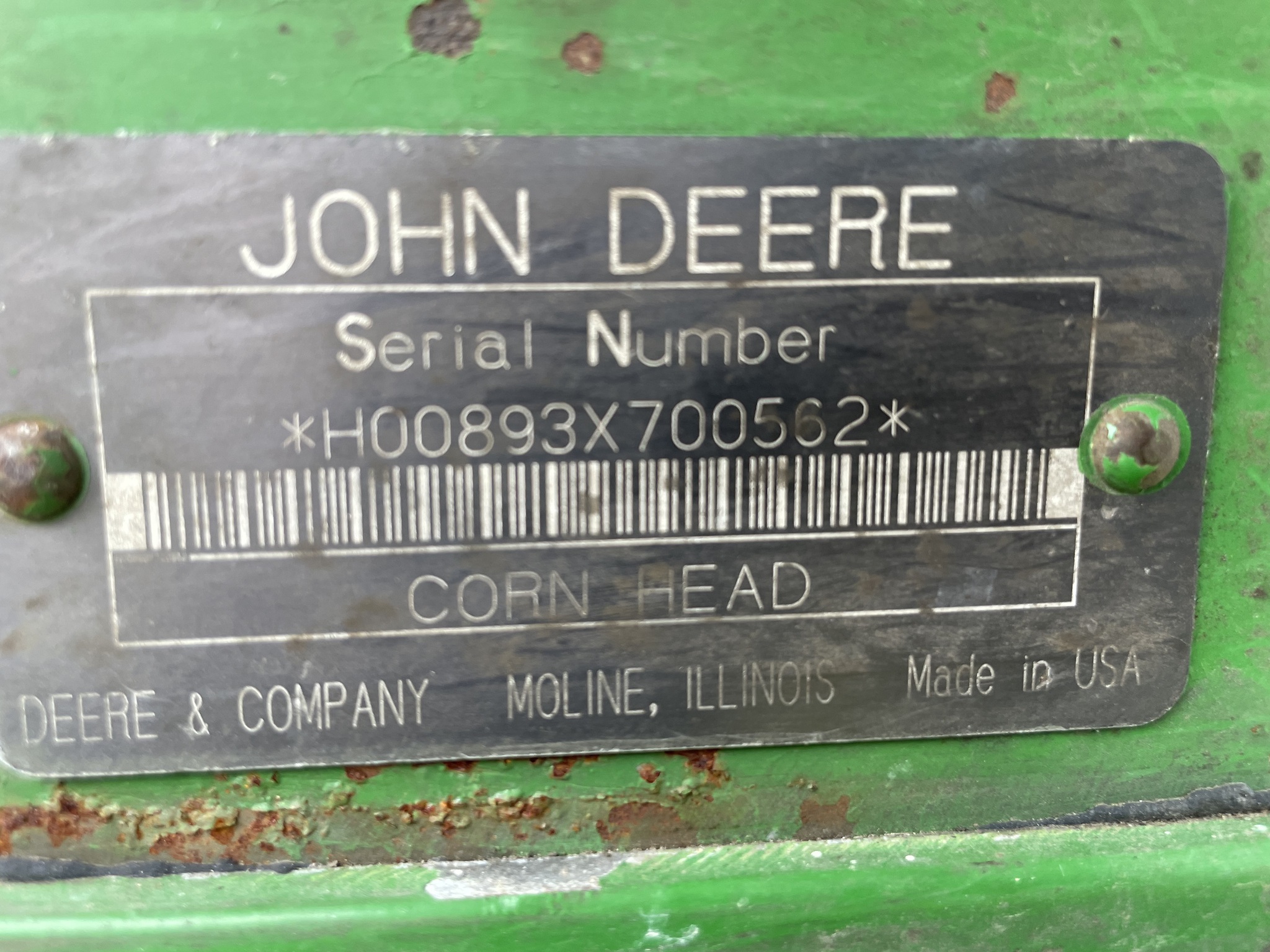  2002 John Deere 893 at Heritage Tractor in Baldwin City, KS