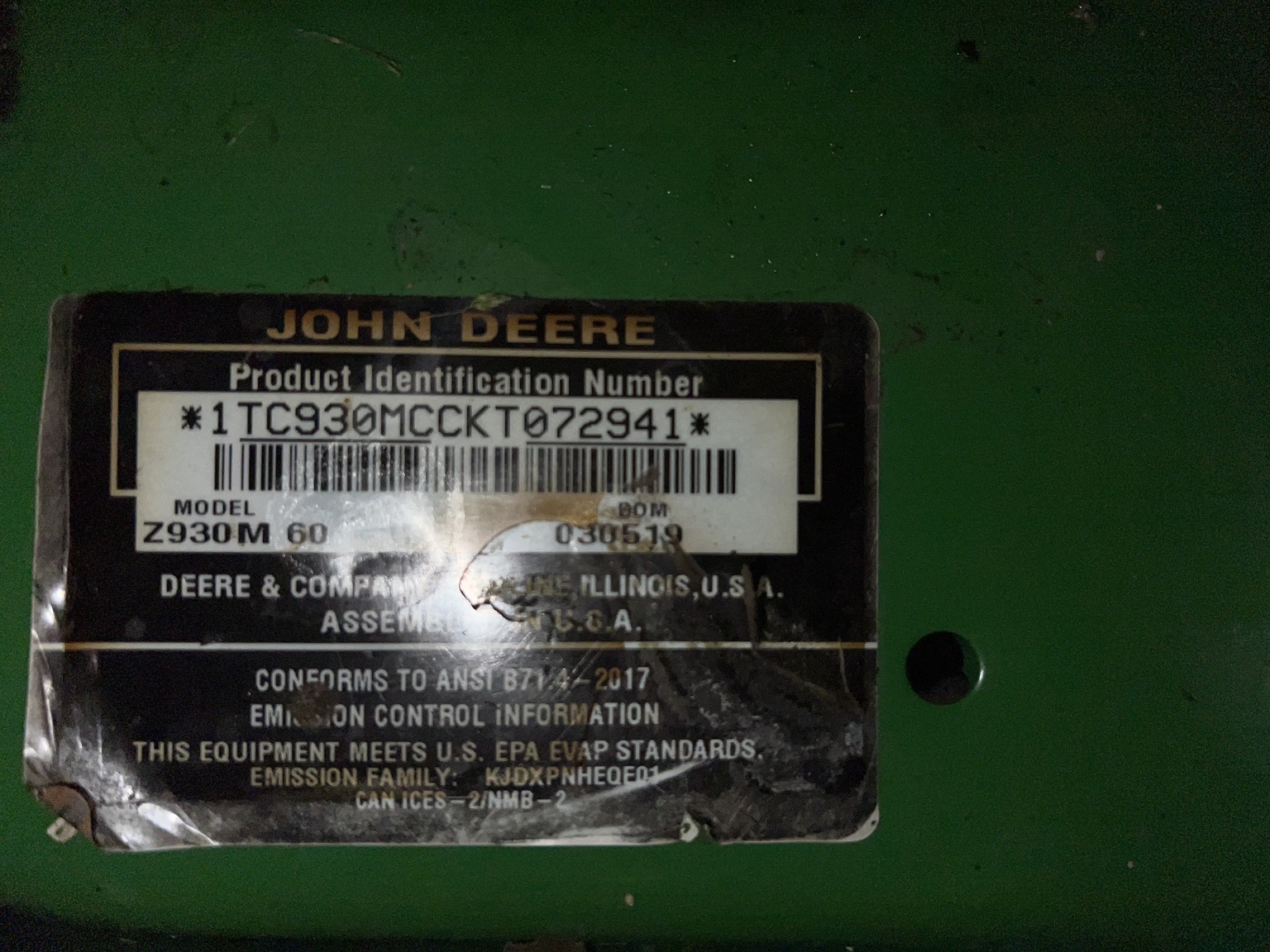 Used 2019 John Deere Z930M Zero Turn Mowers at Koenig Equipment in Richmond, IN - PhotoXL16