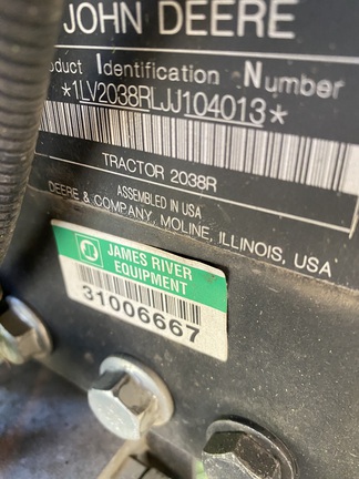 2018 John Deere 2038R - Photo5