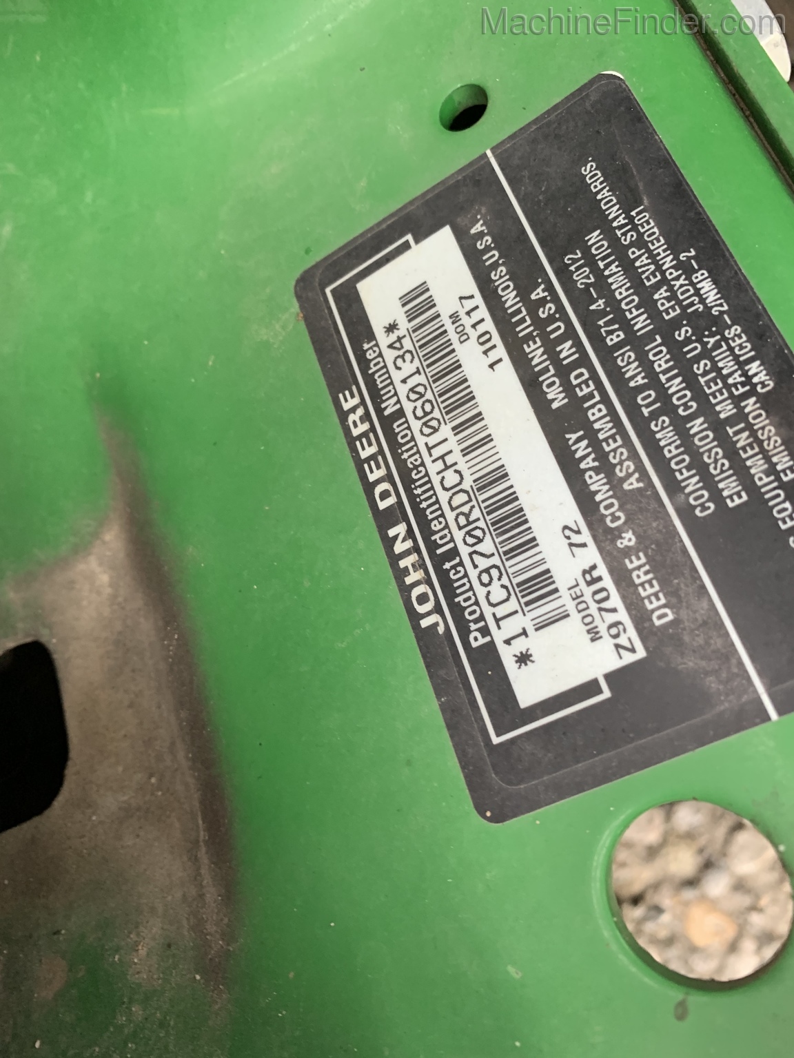 2018 John Deere Z970R Image 2