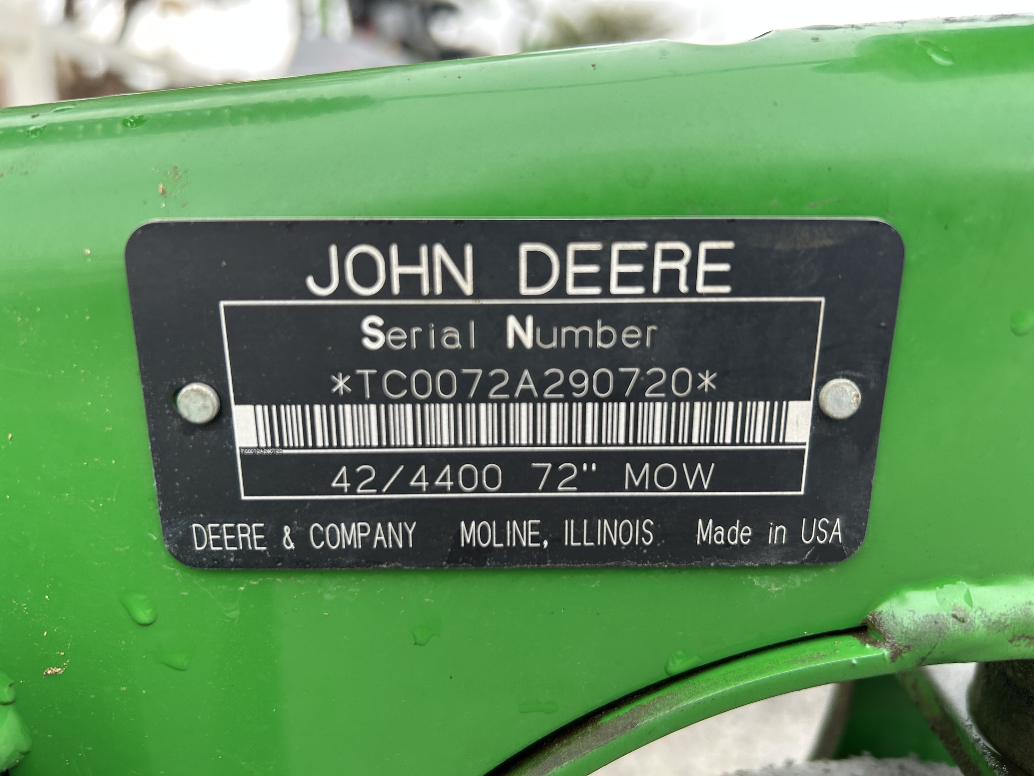 2001 John Deere 72