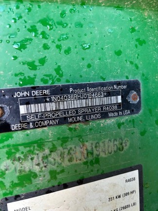 2019 John-Deere R4038