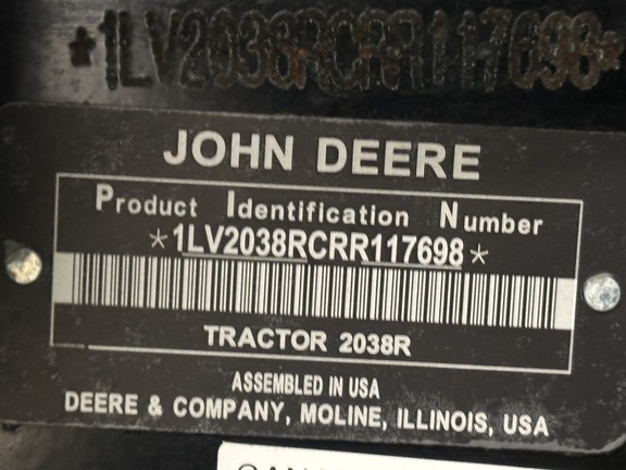 New In-Stock 2024 John Deere 2038R Compact Utility Tractors at Koenig Equipment in Botkins, OH - Photo16