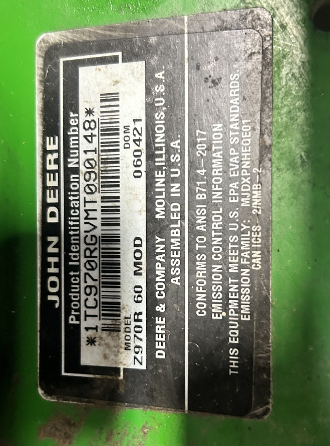 2021 John Deere Z970R Image 7