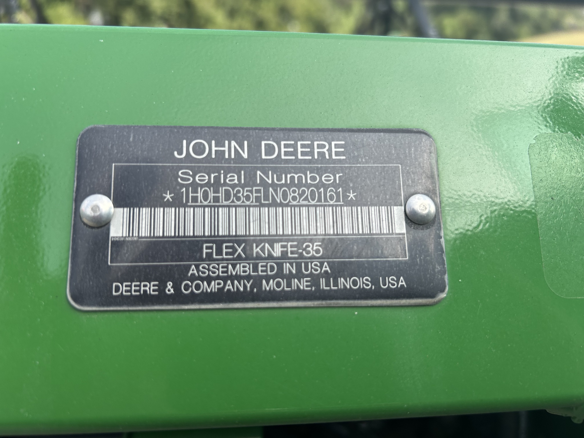  2022 John Deere HD35F at Heritage Tractor in Atchison, KS