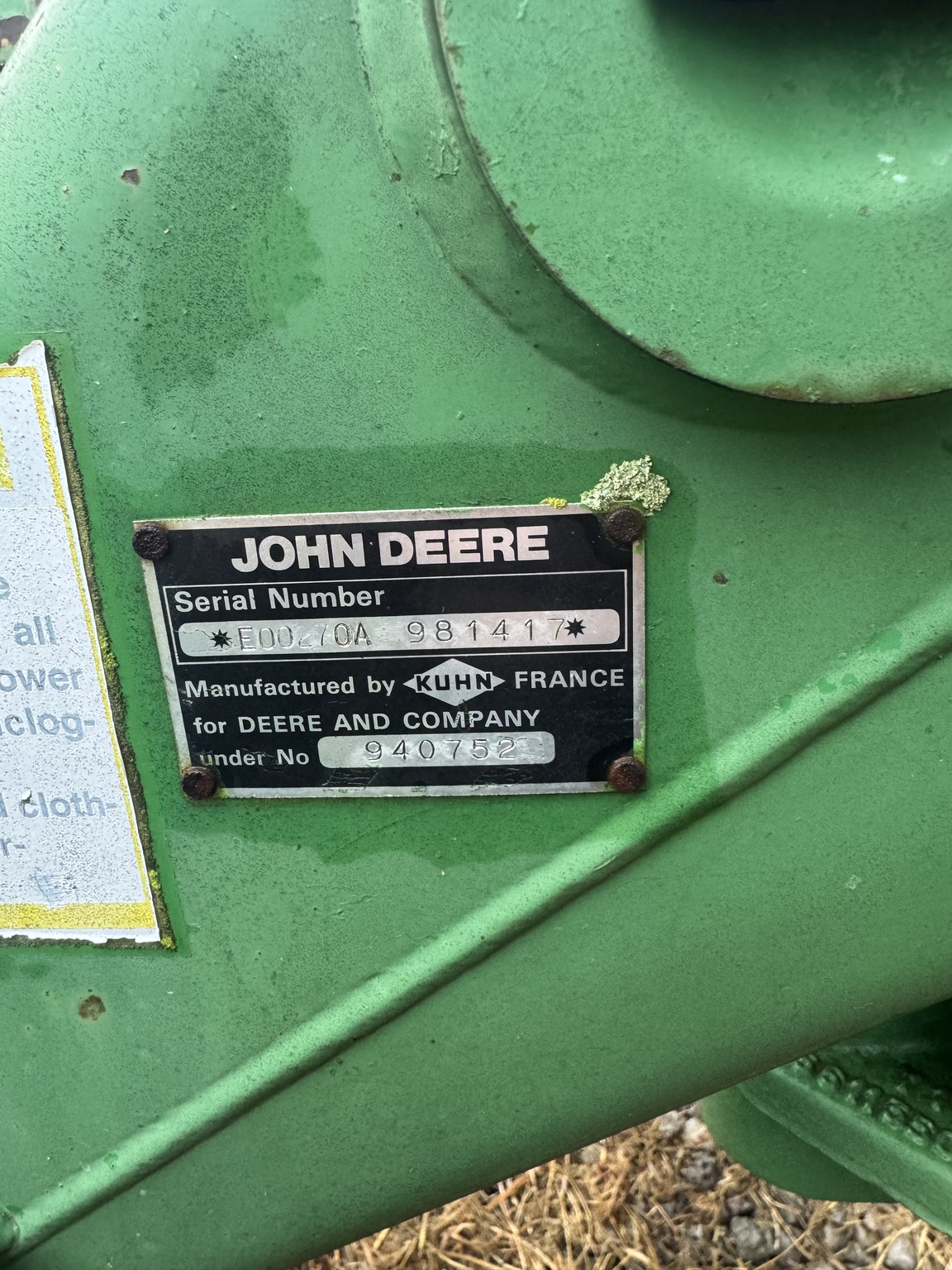 1994 John Deere 270 DISK MOWER Image 6