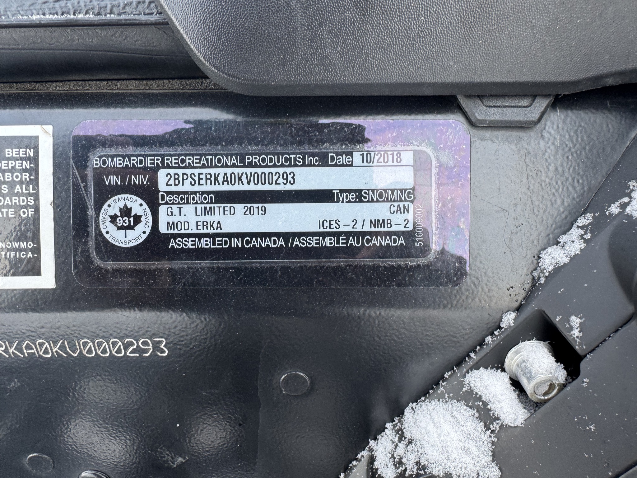 2019 Ski Doo Grand-Touring LTD 900 turbo Image 12